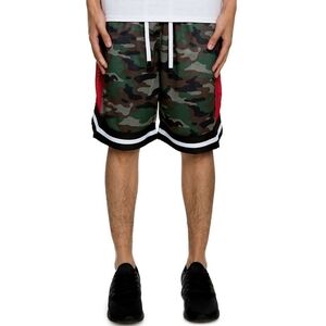 ELBOWGREASE Athletics Men's Camo Shooter Shorts in Green size L